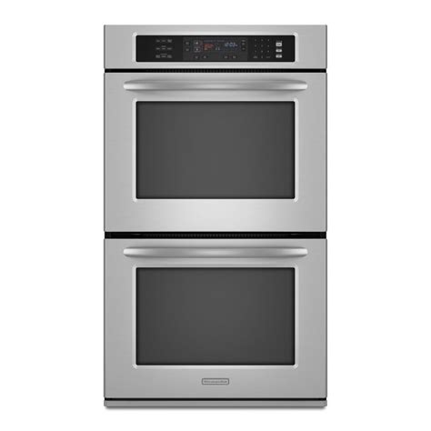 stainless steel wall oven cabinet|kitchenaid 27 wall oven.